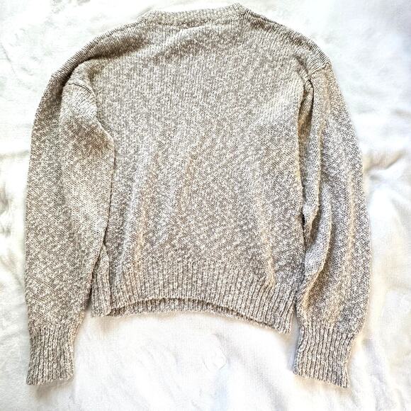 Vintage Boston Traders Linen Cotton Fisherman Pullover Knit Sweater Women's L - Picture 2 of 7